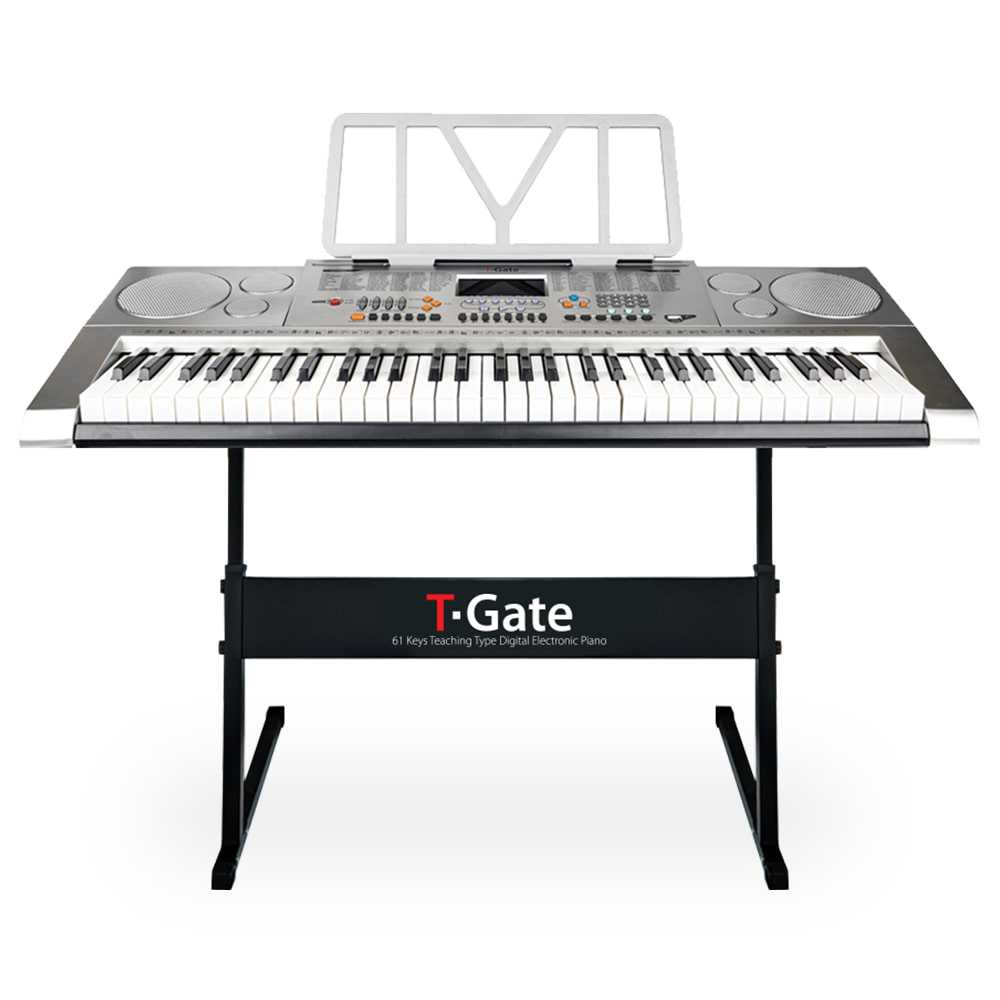 토이게이트교습용 디지털 피아노 TYPE D (실버) 61키 슬림형 스탠드포함 T-Gate
